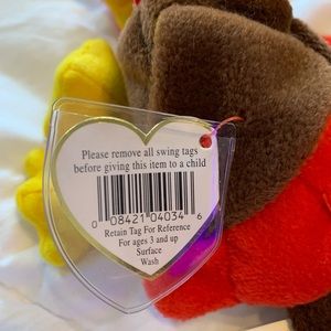 1996 Gobbles Beanie Baby Very Rare Has PVC pellets!! retired. mint cond